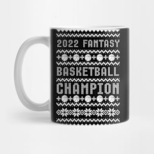 2022 Fantasy Basketball Champion Ugly Christmas Holiday Champ Mug